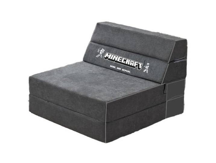 roba Minecraft Gaming Sofa - 119x80x80cm - grau - Polyester / Schaumstoff von Roba