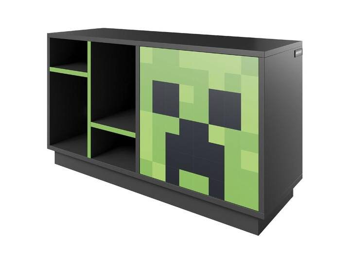roba Minecraft TV Lowboard »Creeper« - 108x37x61cm - schwarz - Holz von Roba
