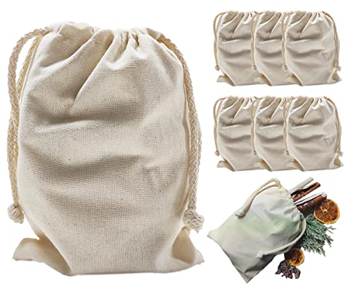 Roban Fashion Baumwollbeutel mit kordelzug 13x18cm 25 Stück Stoffbeutel aus Baumwolle Baumwollsäckchen naturbelassen mit Baumwollkordel klein von Roban Fashion
