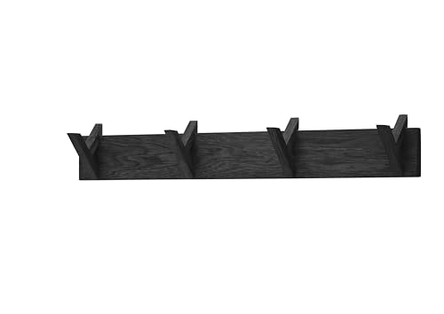Robas Lund, Wand-/Garderobenleiste BANTRY, Eiche massiv, schwarz gebeizt, 4 Haken, B/H/T: 80/13/12 cm Robas Lund, Wand-/Garderobenleiste BANTRY, Eiche massiv, schwarz gebeizt, 4 Haken, B/H/T: 80/13/12 cm von Robas Lund
