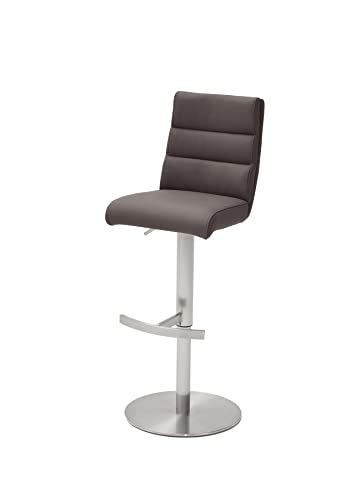 Robas Lund Barhocker Braun Leder drehbar 360°, Barstuhl höhenverstellbar, Giulia B, BxHxT 39x88x54 cm von Robas Lund