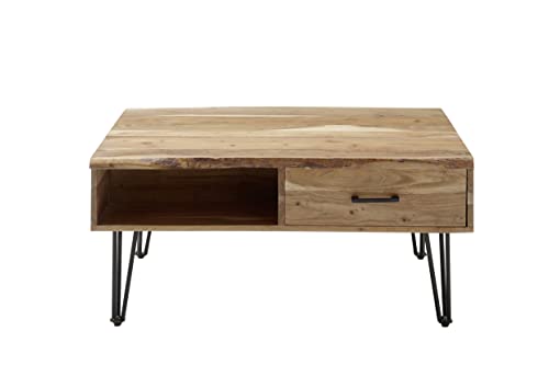 Robas Lund Couchtisch Massivholz mit Klappe, Wohnzimmertisch hochstellbar, BxHxT 110x50-65x72 cm Robas Lund Couchtisch Massivholz mit Klappe, Wohnzimmertisch hochstellbar, BxHxT 110x50-65x72 cm von Robas Lund