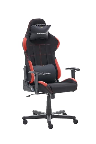 DXRacer 1.2 FD01 /NR -NEW- Gaming-/ Büro-/ Schreibtischstuhl, mit Wippfunktion Gaming Stuhl Höhenverstellbarer Drehstuhl PC Stuhl Ergonomischer Chefsessel, schwarz-rot von DXRacer