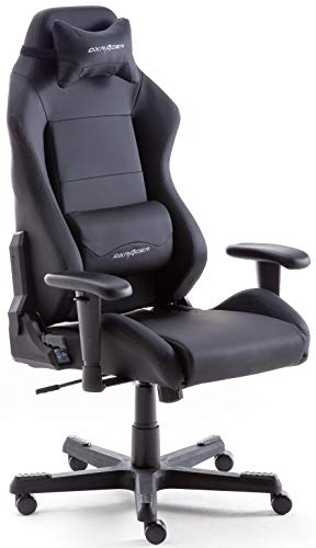 Robas Lund DX Racer 3 OH/DE01/N Gaming-Stuhl/ Büro-/ Schreibtischstuhl, mit Wippfunktion Gamer Stuhl Höhenverstellbarer Drehstuhl PC Stuhl Ergonomischer Chefsessel, schwarz von Robas Lund