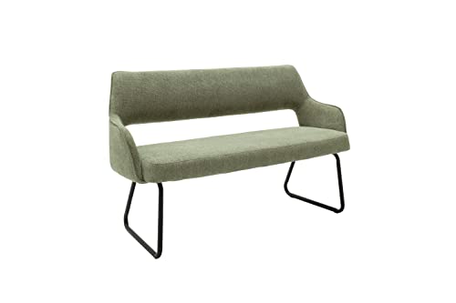 Robas Lund Esszimmerbank mit Rückenlehne, Sitzbank bis 280 kg belastbar, Esszimmerbank mit Stoffbezug Olive Robas Lund Esszimmerbank mit Rückenlehne, Sitzbank bis 280 kg belastbar, Esszimmerbank mit Stoffbezug Olive von Robas Lund