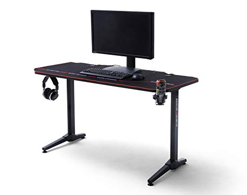 Robas Lund Gaming Tisch DX Racer 2 Gaming Desk Schwarz Carbonlook, BxHxT 140x75x65 cm von Robas Lund