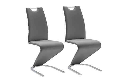 Robas Lund Esszimmerstühle 2er Set Schwingstuhl Grau, Esszimmerstuhl Stuhl Amado, 62.0 x 45.0 x 102.0 cm Robas Lund Esszimmerstühle 2er Set Schwingstuhl Grau, Esszimmerstuhl Stuhl Amado, 62.0 x 45.0 x 102.0 cm von Robas Lund
