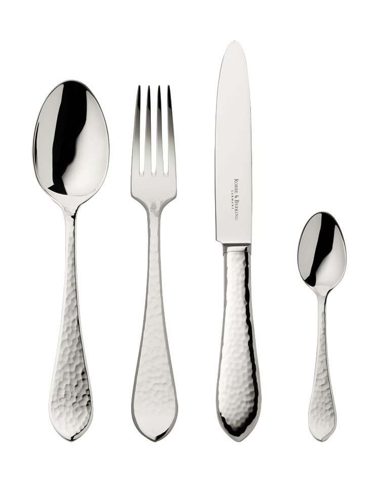 Menübesteck-Set 4-tlg. Martelé 150 g versilbert von Robbe & Berking