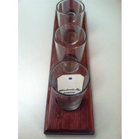 Bierflug Sampler Aus Holz - Cabernet Stain von RobeedsWoodshop