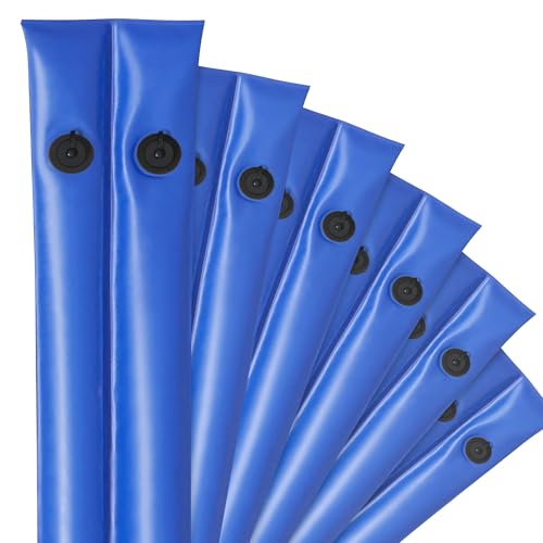 Robelle 2,4 m, 6 Stück, Premium-Doppelkammer-Poolabdeckungsgewichte, Premium-Doppelnähte, 0,42 mm Dickes Vinyl, Pool-Wasserbeutel, übergroße Schraubventilkappe, Wasserschläuche von Robelle