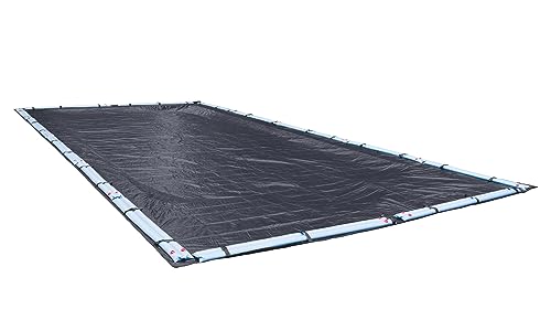 Robelle 4,9 x 11 m Blaue Winter-Poolabdeckung für Innenpools, 1,5 m Überlappung (6,4 x 12,5 m Abdeckungsgröße), solide 7 x 7 Scrim, 62,4 g/yd2, 8 Jahre Garantie, Stil: 361636RA von Robelle