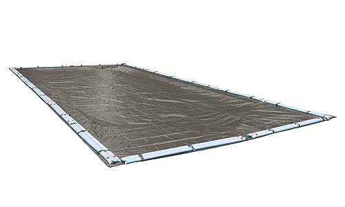 Robelle 5,5 x 11 m extra robuste Magnesium-Winter-Poolabdeckung für Innenpools, 1,5 m Überlappung (7 x 12,5 m Abdeckungsgröße), solide 10 x 10 Scrim, 82,5 g/yd2, 12 Jahre Garantie, Stil: 591836RA von Robelle