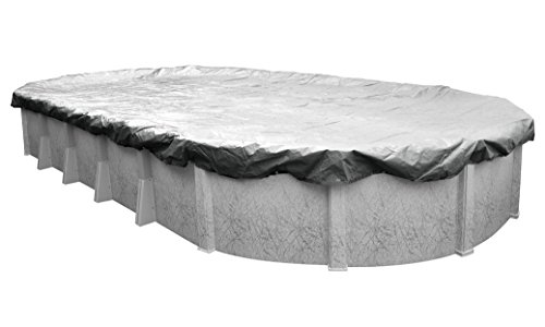 Robelle 551632-4-ROB Poolabdeckung für Winter, Dura-Guard Silber, 4,9 x 9,8 m oberirdische Pools von Robelle