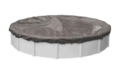 Robelle 7,3 m extra robuste Magnesium-Winter-Poolabdeckung für oberirdische Pools, 1,2 m Überlappung (8,5 m Abdeckungsgröße), solide 10 x 10 Scrim, 82,5 g/yd2, 12 Jahre Garantie, Stil: 5924-4A von Robelle