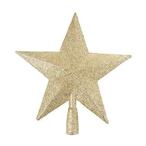 Robelli 3D Glitter Sterne Weihnachtsbaum Zylinder Dekoration (Verscheidene Farben) - Gold von Robelli