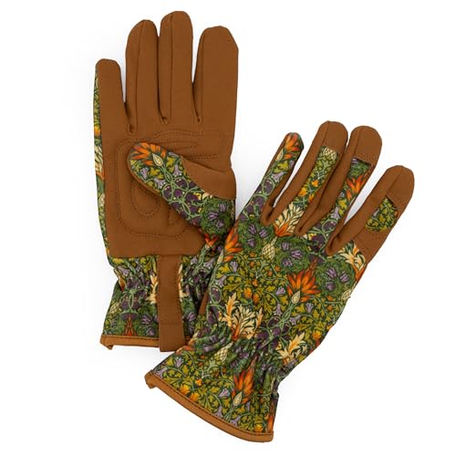 Robert Frederick Damen Gartenhandschuhe - William Morris Design - Einheitsgröße - gepolstert mit elastischen Bündchen von Robert Frederick