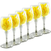 Set Von 6 Gläser Für Rotwein Glas Und Zinn. Kelche Großer Bedeutung. Verwendet Werden von RobertoCavagnini