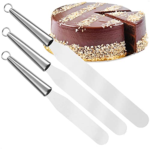 Robin Goods® 3-teiliges Set Streichmesser - Streichpalette aus rostfreiem Edelstahl - Spatula in 3 Größen - Backzubehör Spatel (3tlg. - mit edelstahlgriff) von Robin Goods