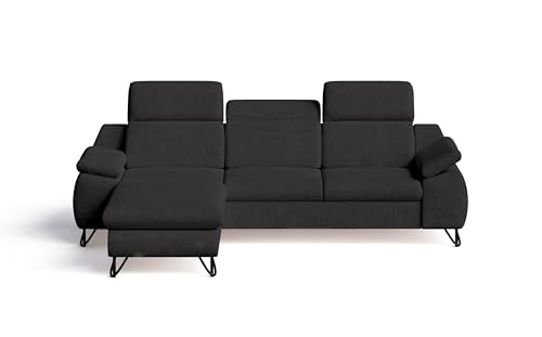 Robin Inspire Couch L Form Links Eckcouch Mit Schlaffunktion 265 x 175 x 90 cm Ecksofa mit Bettkasten Kopfstützen Armlehnen Chenille Stoff Leinenoptik Graphit Anthrazit Iverto Robin Inspire Couch L Form Links Eckcouch Mit Schlaffunktion 265 x 175 x 90 cm Ecksofa mit Bettkasten Kopfstützen Armlehnen Chenille Stoff Leinenoptik Graphit Anthrazit Iverto von Robin Inspire
