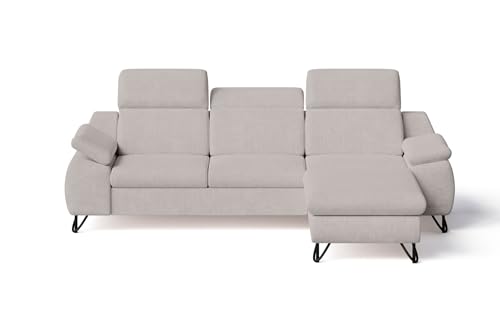 Robin Inspire Couch L Form Rechts Eckcouch Mit Schlaffunktion 265 x 175 x 90 cm Ecksofa mit Bettkasten Kopfstützen Armlehnen Chenille Stoff Leinenoptik Ecru Iverto Robin Inspire Couch L Form Rechts Eckcouch Mit Schlaffunktion 265 x 175 x 90 cm Ecksofa mit Bettkasten Kopfstützen Armlehnen Chenille Stoff Leinenoptik Ecru Iverto von Robin Inspire