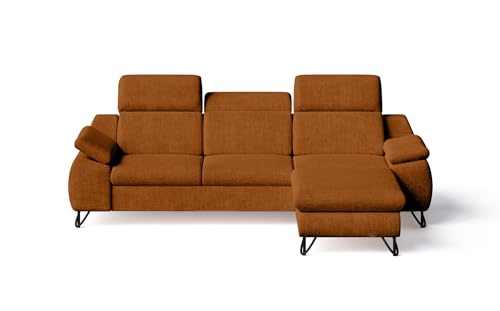 Robin Inspire Couch L Form Rechts Eckcouch Mit Schlaffunktion 265 x 175 x 90 cm Ecksofa mit Bettkasten Kopfstützen Armlehnen Chenille Stoff Leinenoptik Orange Iverto Robin Inspire Couch L Form Rechts Eckcouch Mit Schlaffunktion 265 x 175 x 90 cm Ecksofa mit Bettkasten Kopfstützen Armlehnen Chenille Stoff Leinenoptik Orange Iverto von Robin Inspire