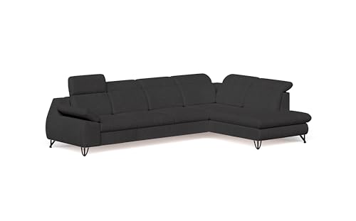 Robin Inspire Couch L Form Rechts Eckcouch Mit Schlaffunktion 325 x 207 x 90 cm Ecksofa mit Bettkasten Kopfstützen Armlehnen Chenille Stoff Leinenoptik Graphit Anthrazit Iverto Robin Inspire Couch L Form Rechts Eckcouch Mit Schlaffunktion 325 x 207 x 90 cm Ecksofa mit Bettkasten Kopfstützen Armlehnen Chenille Stoff Leinenoptik Graphit Anthrazit Iverto von Robin Inspire