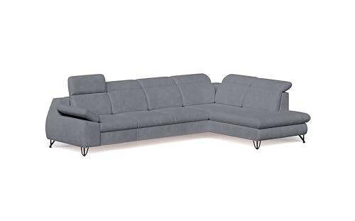 Robin Inspire Couch L Form Rechts Eckcouch Mit Schlaffunktion 325 x 207 x 90 cm Ecksofa mit Bettkasten Kopfstützen Armlehnen Chenille Stoff Leinenoptik Stahl Grau Iverto Robin Inspire Couch L Form Rechts Eckcouch Mit Schlaffunktion 325 x 207 x 90 cm Ecksofa mit Bettkasten Kopfstützen Armlehnen Chenille Stoff Leinenoptik Stahl Grau Iverto von Robin Inspire
