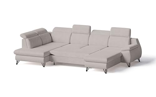 Robin Inspire Couch U Form Links Eckcouch Mit Schlaffunktion 335 x 207 x 90 cm Ecksofa mit Bettkasten Kopfstützen Armlehnen Chenille Stoff Leinenoptik Ecru Iverto Robin Inspire Couch U Form Links Eckcouch Mit Schlaffunktion 335 x 207 x 90 cm Ecksofa mit Bettkasten Kopfstützen Armlehnen Chenille Stoff Leinenoptik Ecru Iverto von Robin Inspire