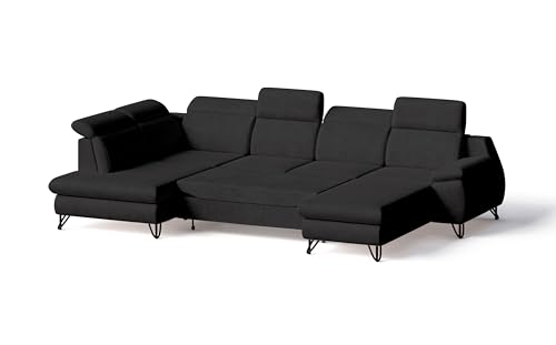 Robin Inspire Couch U Form Links Eckcouch Mit Schlaffunktion 335 x 207 x 90 cm Ecksofa mit Bettkasten Kopfstützen Armlehnen Chenille Stoff Leinenoptik Graphit Anthrazit Iverto Robin Inspire Couch U Form Links Eckcouch Mit Schlaffunktion 335 x 207 x 90 cm Ecksofa mit Bettkasten Kopfstützen Armlehnen Chenille Stoff Leinenoptik Graphit Anthrazit Iverto von Robin Inspire