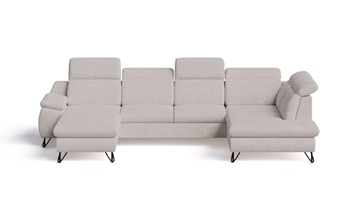 Robin Inspire Couch U Form Rechts Eckcouch Mit Schlaffunktion 335 x 207 x 90 cm Ecksofa mit Bettkasten Kopfstützen Armlehnen Chenille Stoff Leinenoptik Ecru Iverto Robin Inspire Couch U Form Rechts Eckcouch Mit Schlaffunktion 335 x 207 x 90 cm Ecksofa mit Bettkasten Kopfstützen Armlehnen Chenille Stoff Leinenoptik Ecru Iverto von Robin Inspire