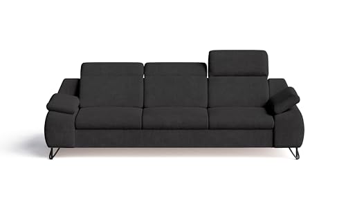 Robin Inspire Sofa 3-Sitzer Schlafsofa Couch 257 x 97 x 90 cm mit Bettkasten Kopfstützen Armlehnen Chenille Stoff Leinenoptik Graphit Anthrazit Iverto Robin Inspire Sofa 3-Sitzer Schlafsofa Couch 257 x 97 x 90 cm mit Bettkasten Kopfstützen Armlehnen Chenille Stoff Leinenoptik Graphit Anthrazit Iverto von Robin Inspire
