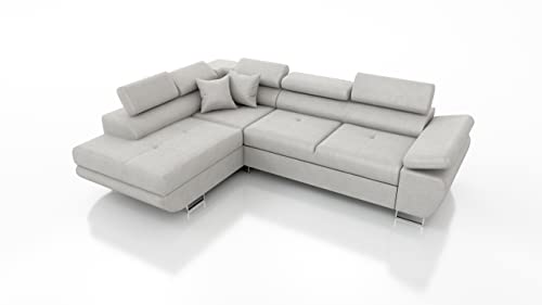 Robin Saturn Premium Ecksofa Schlaffunktion Bettkasten Verstellbare Kopfstützen Kissen Sofa L-Form Schlafsofa Freistehende Eckcouch Schlafcouch Wohnzimmermöbel Wohnlandschaft Kingston-Stoff Robin Saturn Premium Ecksofa Schlaffunktion Bettkasten Verstellbare Kopfstützen Kissen Sofa L-Form Schlafsofa Freistehende Eckcouch Schlafcouch Wohnzimmermöbel Wohnlandschaft Kingston-Stoff von Robin Inspire