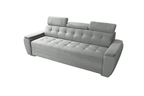 Robin Diana Sofa mit Schlaffunktion ohne Bettkasten 3 Verstellbare Kopfstützen Wohnzimmer-Sofa Schlafsofa Freistehende Couch Schlafcouch Wohnzimmermöbel von Robin