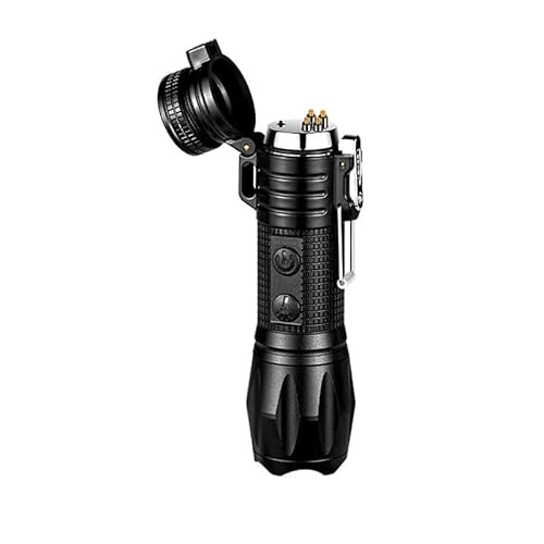 RobinCath Premium Dual Arc Feuerzeug mit integrierter Taschenlampe und Sicherheitsschloss – USB wiederaufladbares Feuerzeug von RobinCath