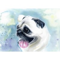 Personalisiertes Haustier Portrait in Aquarell von RobineArtShop