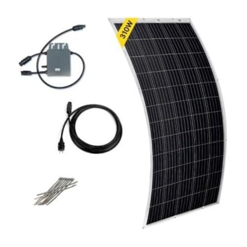 Selbstinstalliertes Solarpanel-Set, Plug & Play, Robinsun Light, 310 Wp (1 ultraleichtes Panel) + 300 W Mikro-Wechselrichter mit integriertem WLAN + Verbindungskabel von Robinsun