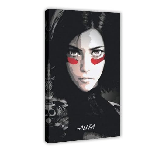 Alita Battle Angel Anime Filmposter 4 Leinwand Poster Schlafzimmer Dekor Sport Landschaft Büro Zimmer Dekor Geschenkrahmen 30 x 45 cm von Robnik