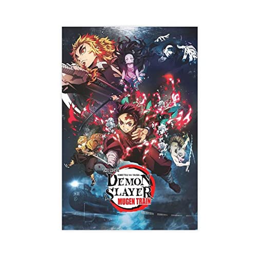 Demon Slayer Anime Poster 8 Leinwand Poster Schlafzimmer Dekor Sport Landschaft Büro Zimmer Dekor Geschenk ungerahmt 30 x 45 cm von Robnik