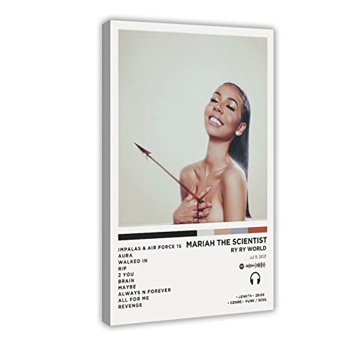 Mariah The Scientist Ry Ry World Album Poster Leinwand Poster Schlafzimmer Dekor Sport Landschaft Büro Zimmer Dekor Geschenkrahmen 30 x 45 cm von Robnik