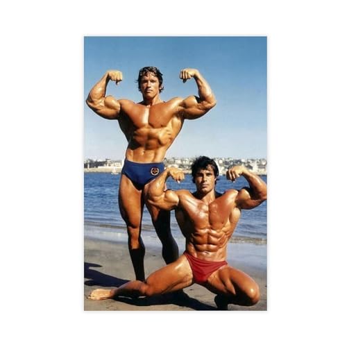 Robnik Bodybuilder Arnold Schwarzenegger Poster Leinwand Poster Wandkunst Dekor Druck Bild Gemälde für Wohnzimmer Schlafzimmer Dekoration ungerahmt 60 x 90 cm von Robnik