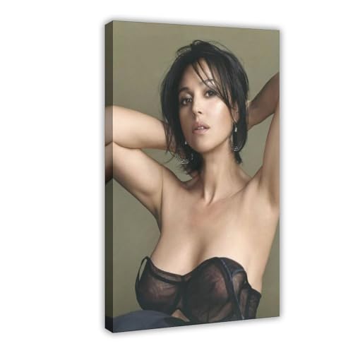 Robnik Models Monica Bellucci 12 Poster Leinwand Poster Wandkunst Dekor Druck Bild Gemälde für Wohnzimmer Schlafzimmer Dekoration Rahmen 20 x 30 cm von Robnik