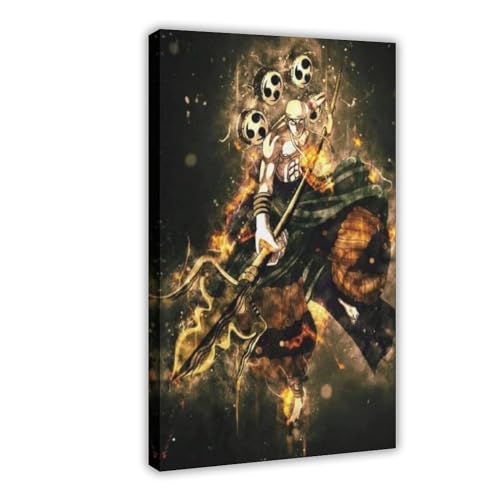 Robnik One Piece Theme Series Enel Anime Poster 13 Leinwand Poster Wandkunst Dekor Druck Bild Gemälde für Wohnzimmer Schlafzimmer Dekoration Rahmen 40 x 60 cm von Robnik