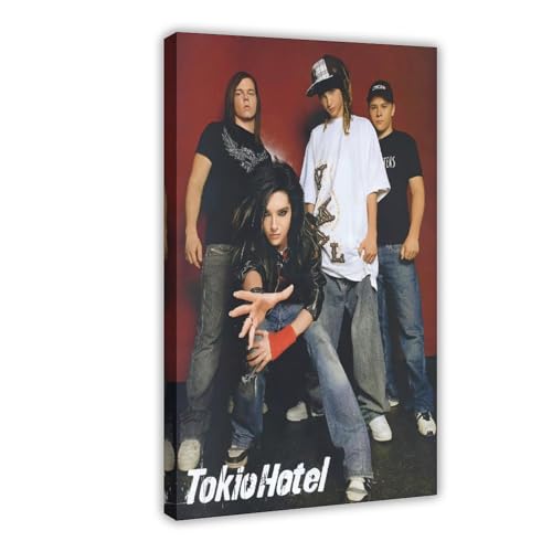 Rock Band Cover Poster Tokio Hotel Leinwand Wandkunst Moderner Ästhetischer Druck für Schlafzimmer Wohnzimmer Wohnheim Dekoration Gerahmt 30x45cm von Robnik