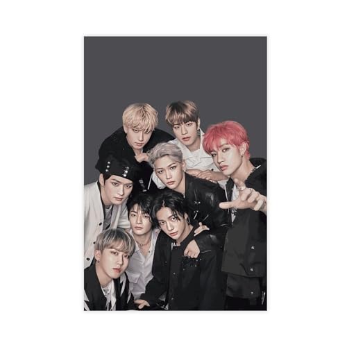 Stray Kids Poster Kpop Leinwand Wandkunst BoyBand Ästhetisches Bild für Schlafzimmer Schlafsaal Dekoration Fan Geschenk Ungerahmt 30x45cm von Robnik