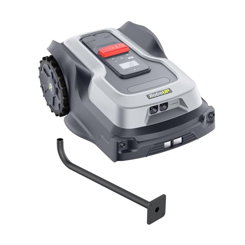 RoboUP Mähroboter ohne Begrenzungskabel T1200Pro 2025 Version mit RTK Wandhalterung, Ride-On Edge Kartierung und Mähen, Individuelle Mäh-Einstellung, Automatischer Parallele Mähpfade von RoboUP