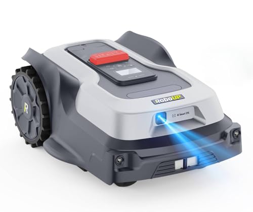 RoboUP Mähroboter ohne Begrenzungskabel T600 2025Version, RTK Gesteuerter Rasenmäher Roboter, Umtausch Automatischr und manueller Kartierung, Individuelles Mähen, KI Hinderniserkennung in Echtzeit von RoboUP