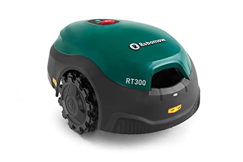 ROBOMOW RT300 Robotermäher/Rasenroboter für Flächen bis 300 qm | 4,3 Ah; 18cm Schnittbreite; einfache Installation, selbstreinigend und inkl. schwimmendem Mähdeck, Mulchreiniger von Robomow
