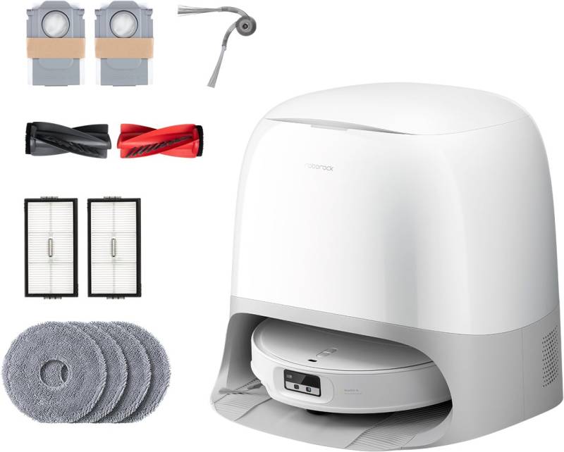 Roborock Nass-Trocken-Saugroboter Qrevo Curv 2 Pro mit Wischfunktion, 60 W, mit Beutel, FlexiArm Design Seitenbürste, DuoDivide Bürste, autom. Moppreinigung. Roborock Nass-Trocken-Saugroboter Qrevo Curv 2 Pro mit Wischfunktion, 60 W, mit Beutel, FlexiArm Design Seitenbürste, DuoDivide Bürste, autom. Moppreinigung. von Roborock