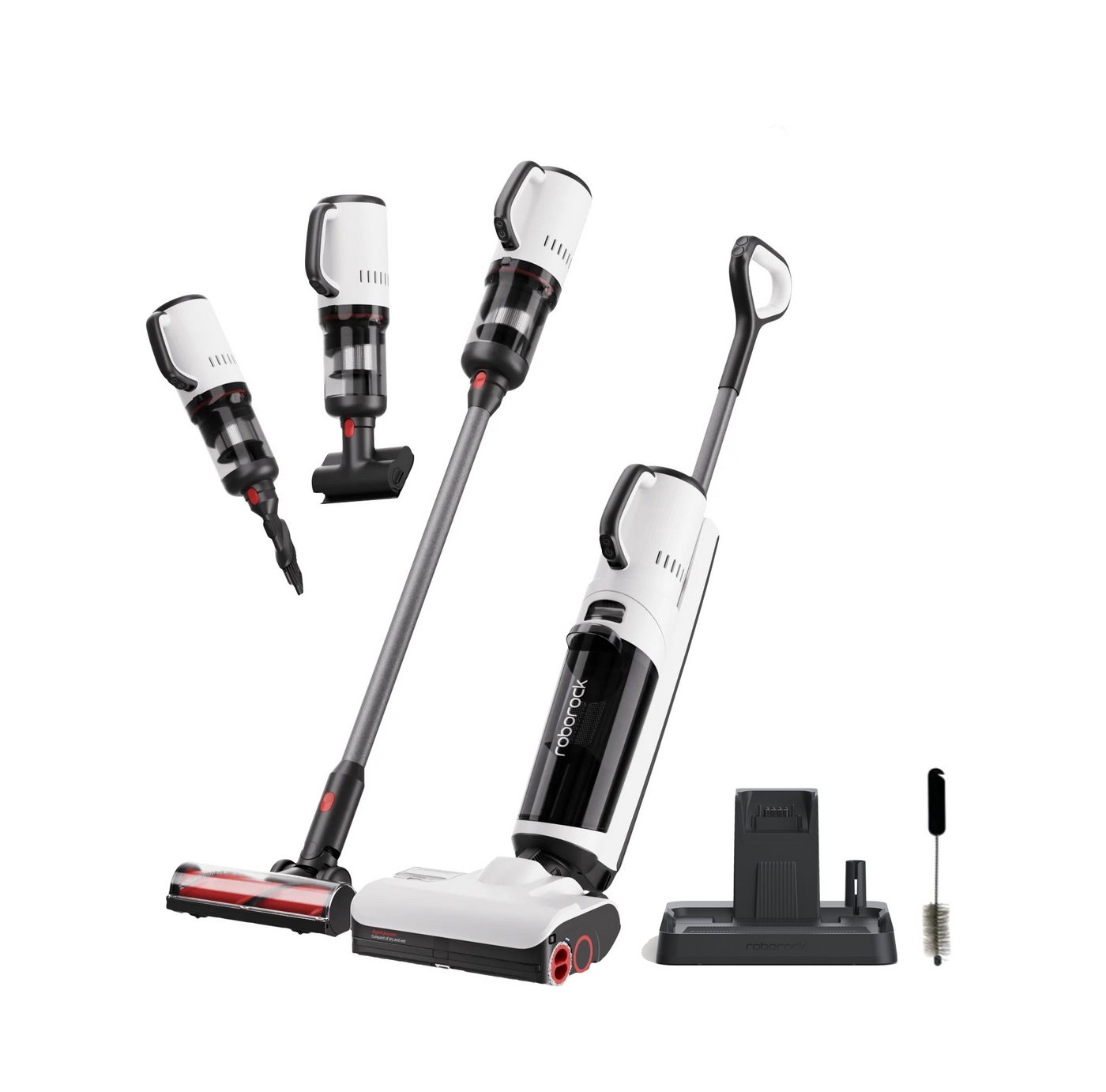 Roborock Nass-Trocken-Saugroboter Roborock Dyad Pro Combo Nass- & Trockensauger, 17000Pa, 260,00 W, 5-in-1 Kabelloser Staubsauger mit Motorisierte Minibürste, 2-in-1-Bürste und Teppichbürstenkopf von Roborock