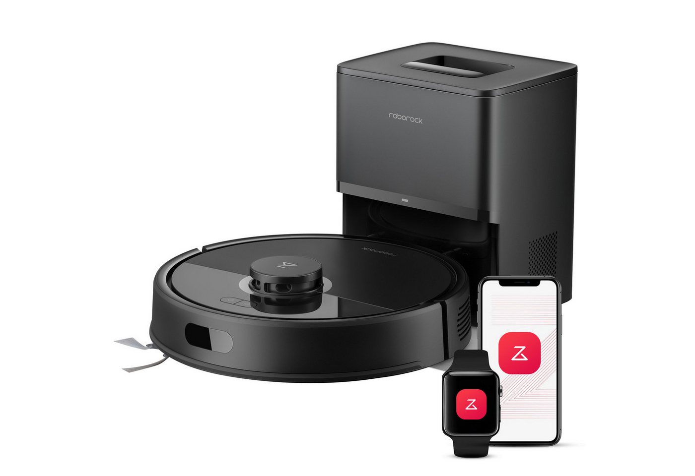 Roborock Saugroboter Q7 BF+ (Upgrade von Q7 max), 8000 Pa, Dual Anti-Tangle-System, 3 Wasserdurchflussstufen, PreciSense® LiDAR-Navigation, Smarte Vorschläge für Sperrzonen(Q7 max+ Aktualisierung) von Roborock